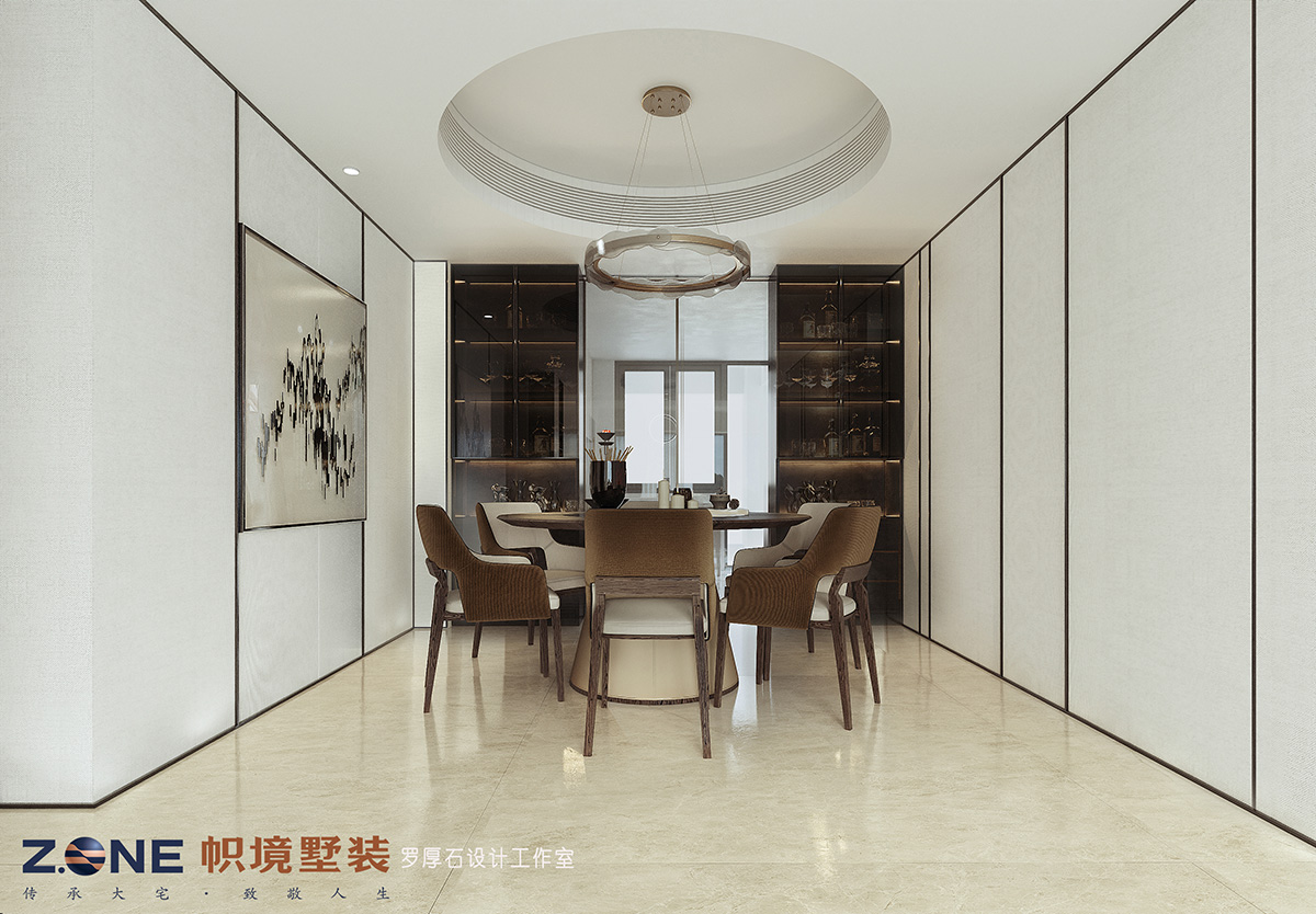 保利天璽220㎡雅致現(xiàn)代大平層 裝修案例效果圖-三