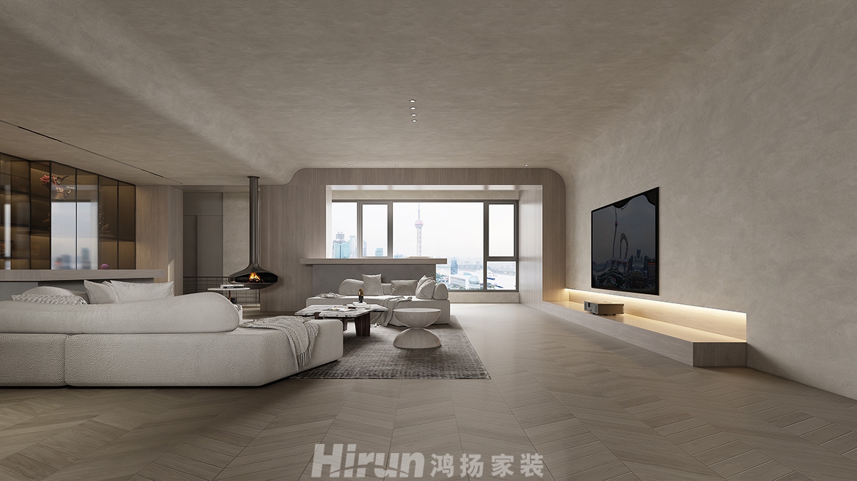 中建江山壹號260㎡雅致現(xiàn)代大平層 裝修案例效果圖-3