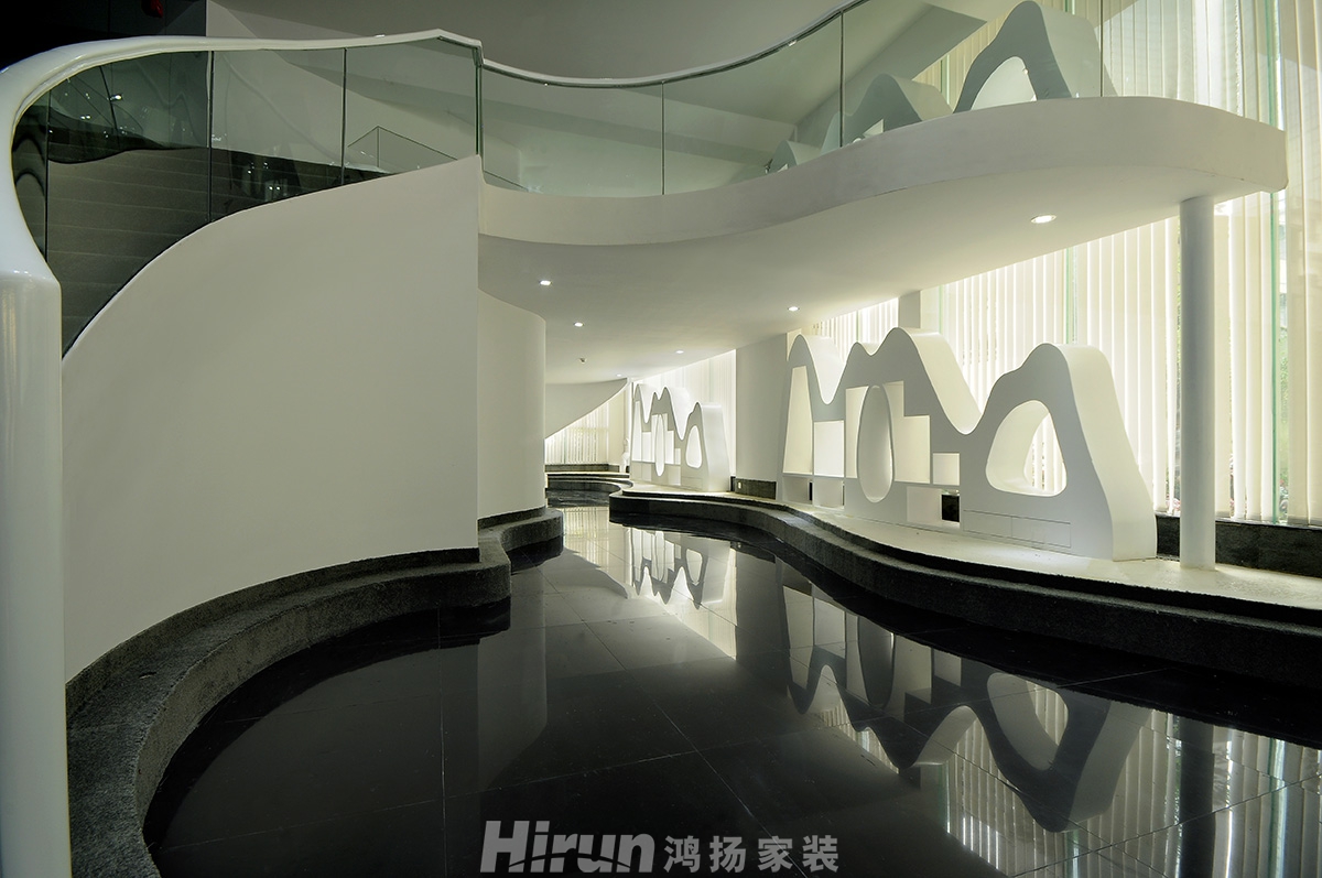 長沙某商業(yè)廣場450㎡仿生未來商鋪 裝修案例效果圖-05山水抽象運用于整個空間