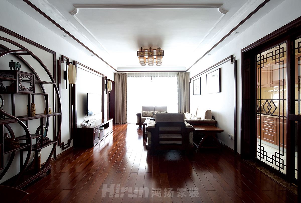 天平公寓130㎡復(fù)合寫意三居室 裝修案例實景圖-02
