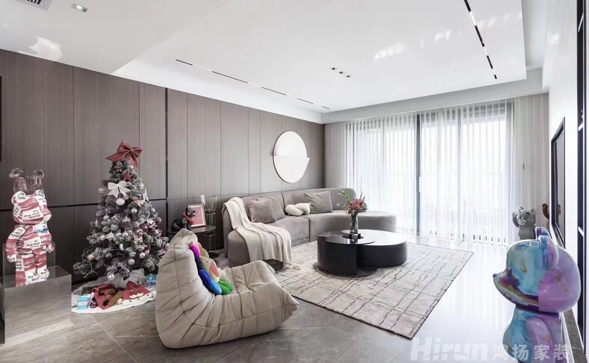 建始碧桂園朝陽府155㎡北歐之光四居室 裝修案例實(shí)景圖-5