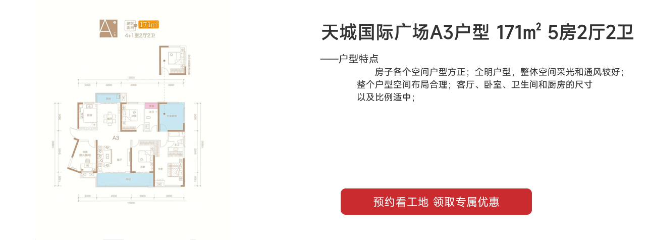 天城國(guó)際廣場(chǎng)（天城商業(yè)廣場(chǎng)）A3戶(hù)型 171㎡