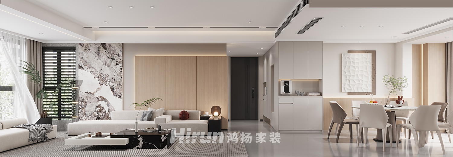 公園悅府136㎡北歐之光三居室 裝修案例效果圖-2