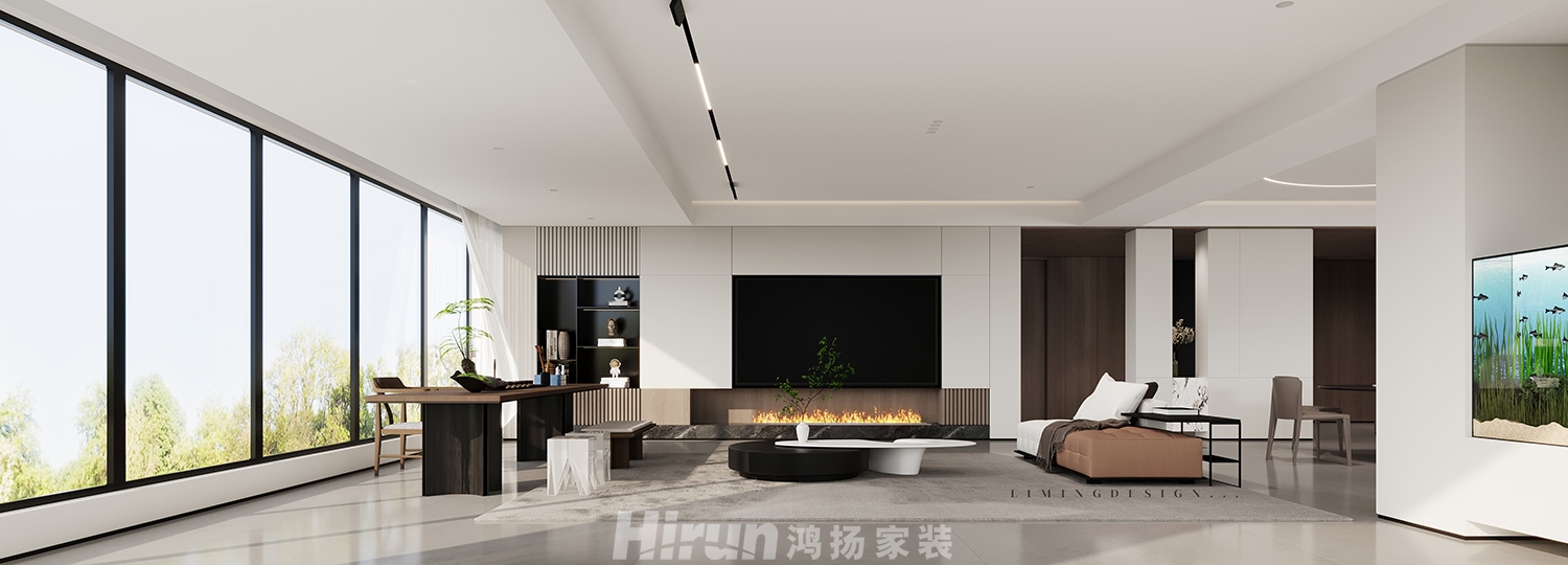 夢想麓隱桐溪365㎡雅致現(xiàn)代大平層 裝修案例效果圖-2