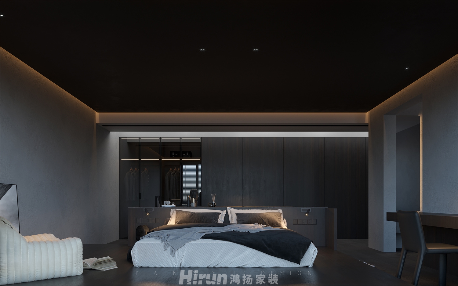 建發(fā)玖洲觀瀾213㎡雅致現(xiàn)代大平層 裝修案例效果圖-2