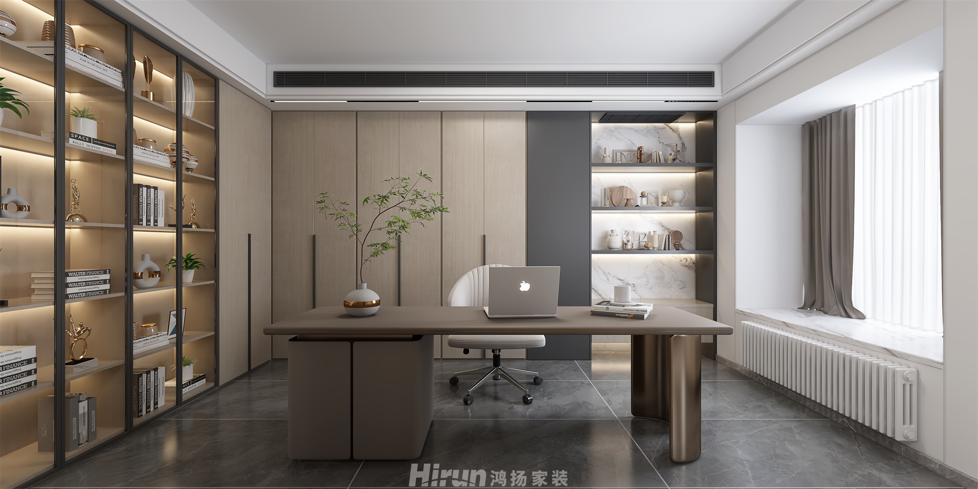 黃金時(shí)代疊墅360㎡雅致現(xiàn)代疊墅 裝修案例效果圖-2
