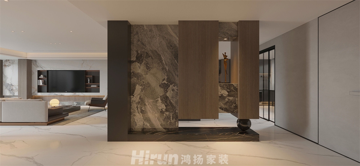 麓云國際320㎡雅致現(xiàn)代大平層 裝修案例效果圖-1