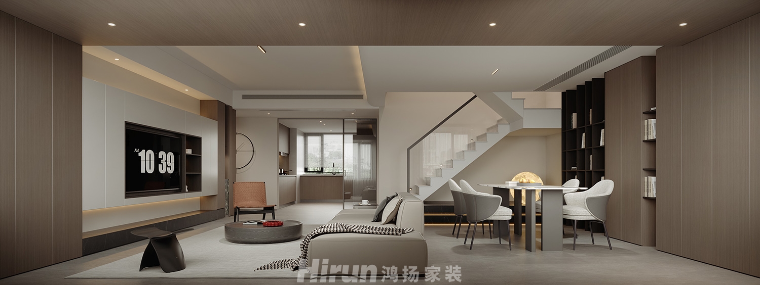 漢高學(xué)士府170㎡雅致現(xiàn)代四居室 裝修案例效果圖-4