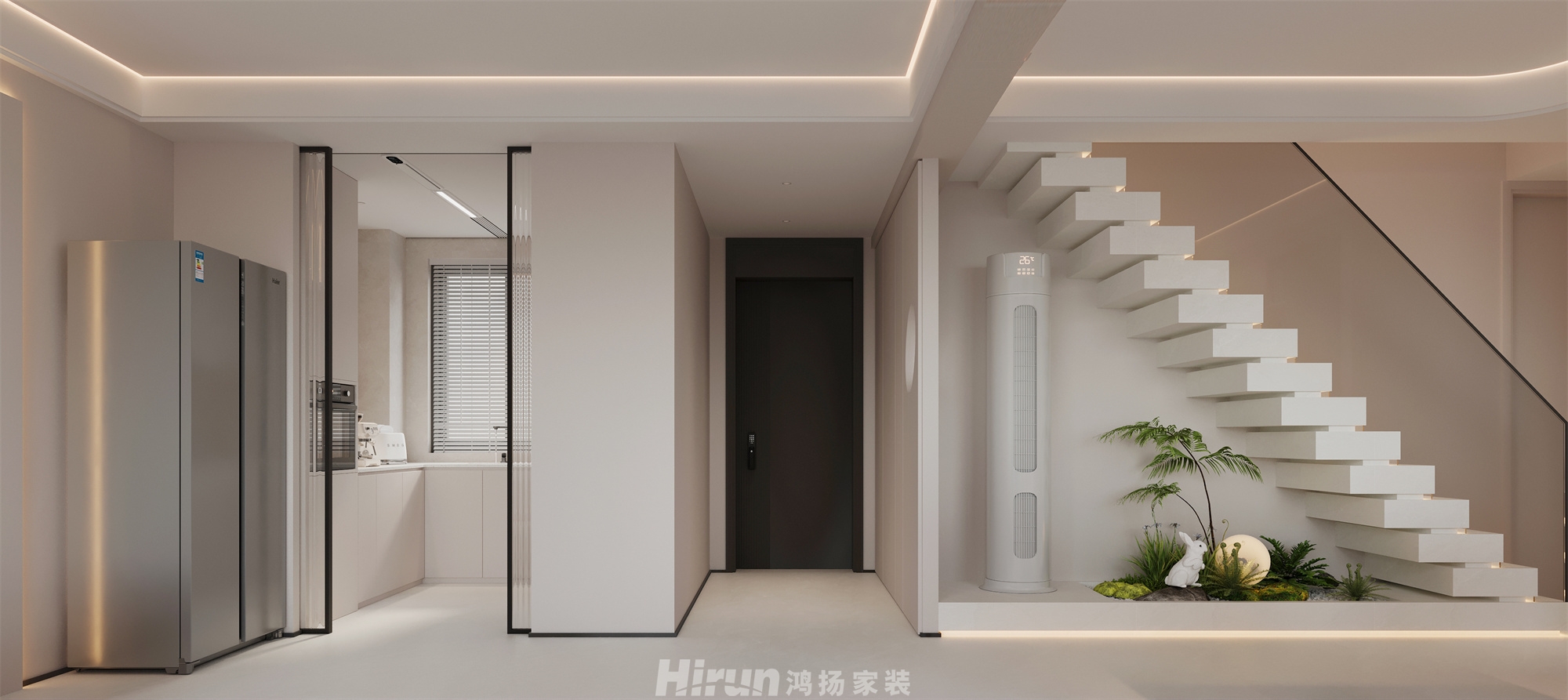 御景灣164㎡優(yōu)雅繽紛復(fù)式 裝修案例效果圖-1