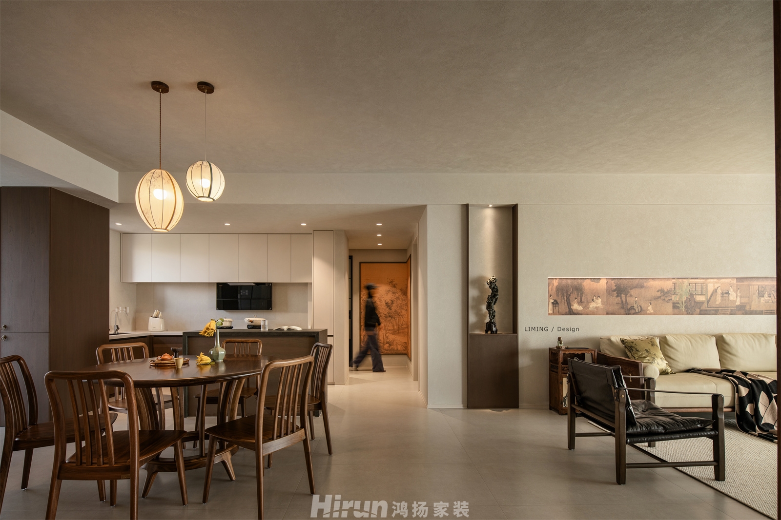 建發(fā)玖洲和璽180㎡意境東方四居室 裝修案例實(shí)景圖-3