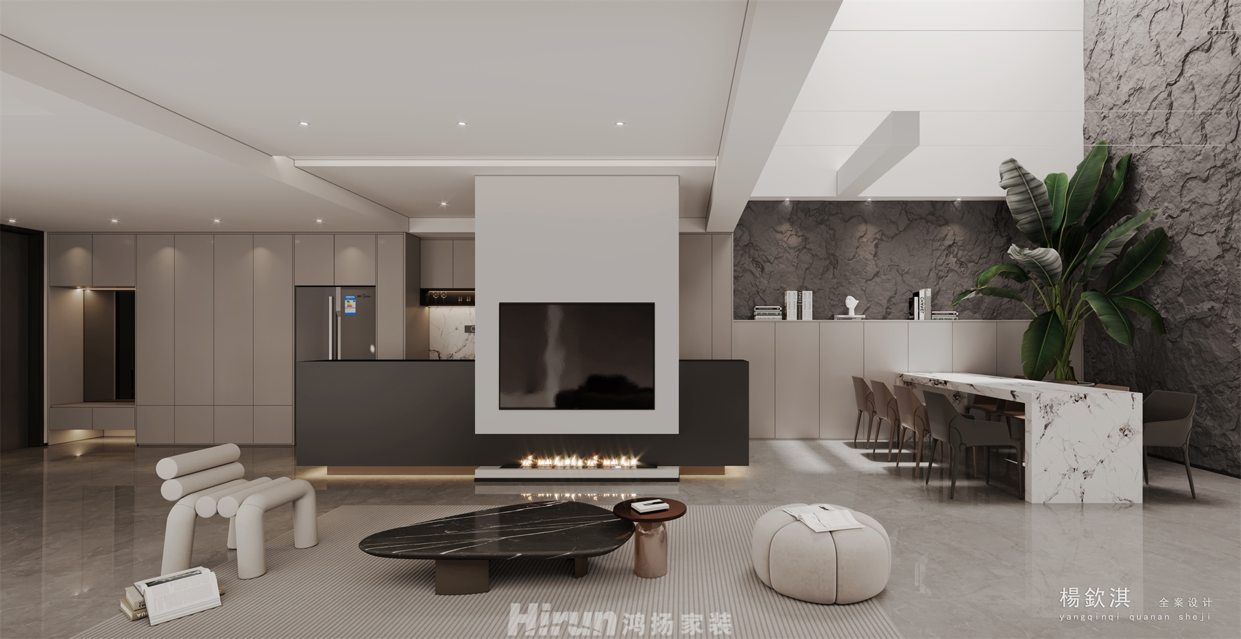 湘江玥680㎡仿生未來別墅 裝修案例效果圖-1