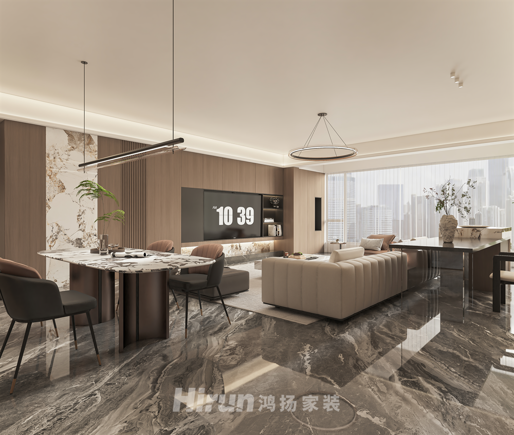 建發(fā)和著180㎡雅致現(xiàn)代四居室 裝修案例效果圖-5