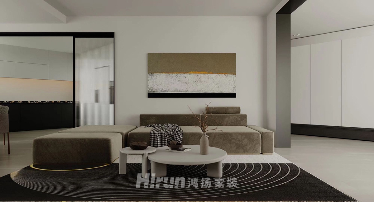龍城廣場(chǎng)130㎡雅致現(xiàn)代復(fù)式 裝修案例效果圖-3