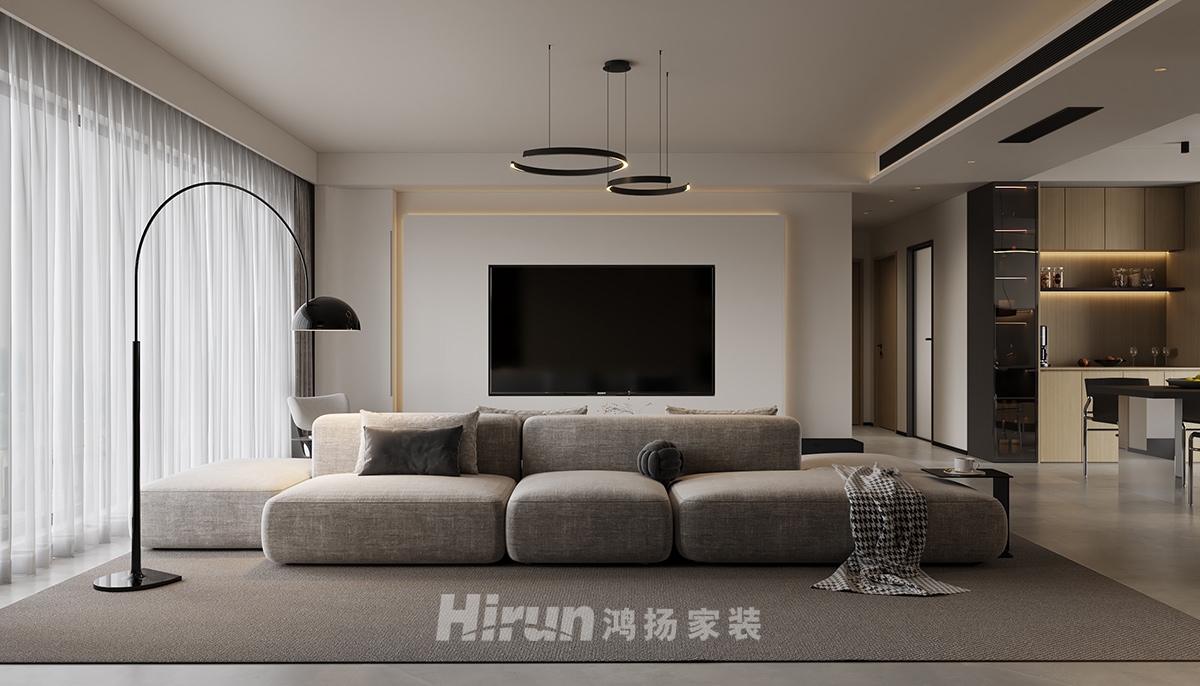 建發(fā)央著143㎡雅致現(xiàn)代四居室 裝修案例效果圖-3