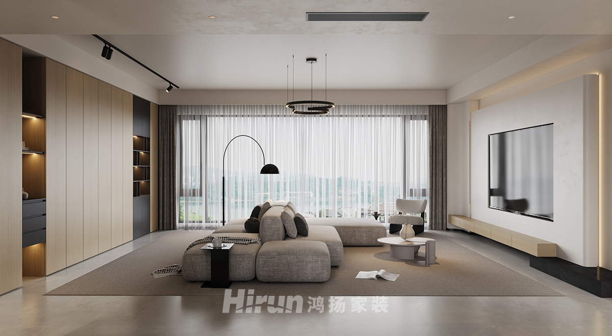 建發(fā)央著143㎡雅致現(xiàn)代四居室 裝修案例效果圖-2