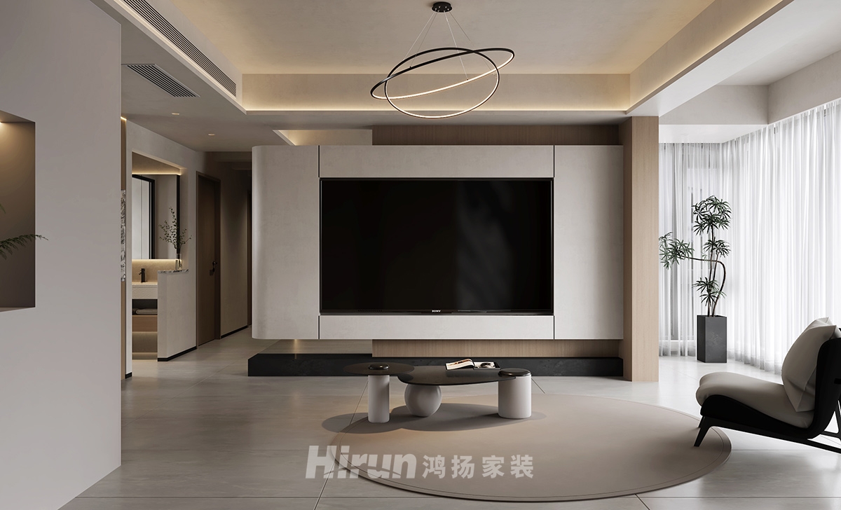 長一府143㎡雅致現(xiàn)代四居室 裝修案例效果圖-9