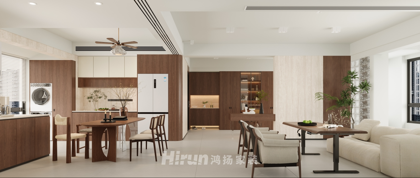 兆基璟宸府142㎡復(fù)古風(fēng)潮四居室 裝修案例效果圖-2