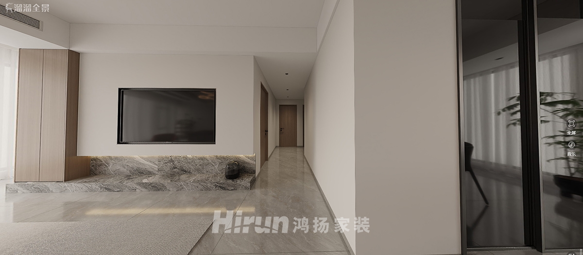 兆基璟宸府140㎡雅致現(xiàn)代四居室 裝修案例效果圖-2