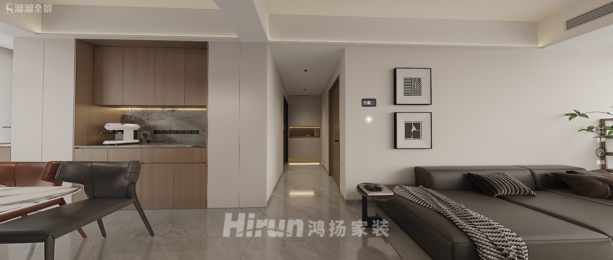 兆基璟宸府140㎡雅致現(xiàn)代四居室 裝修案例效果圖-1