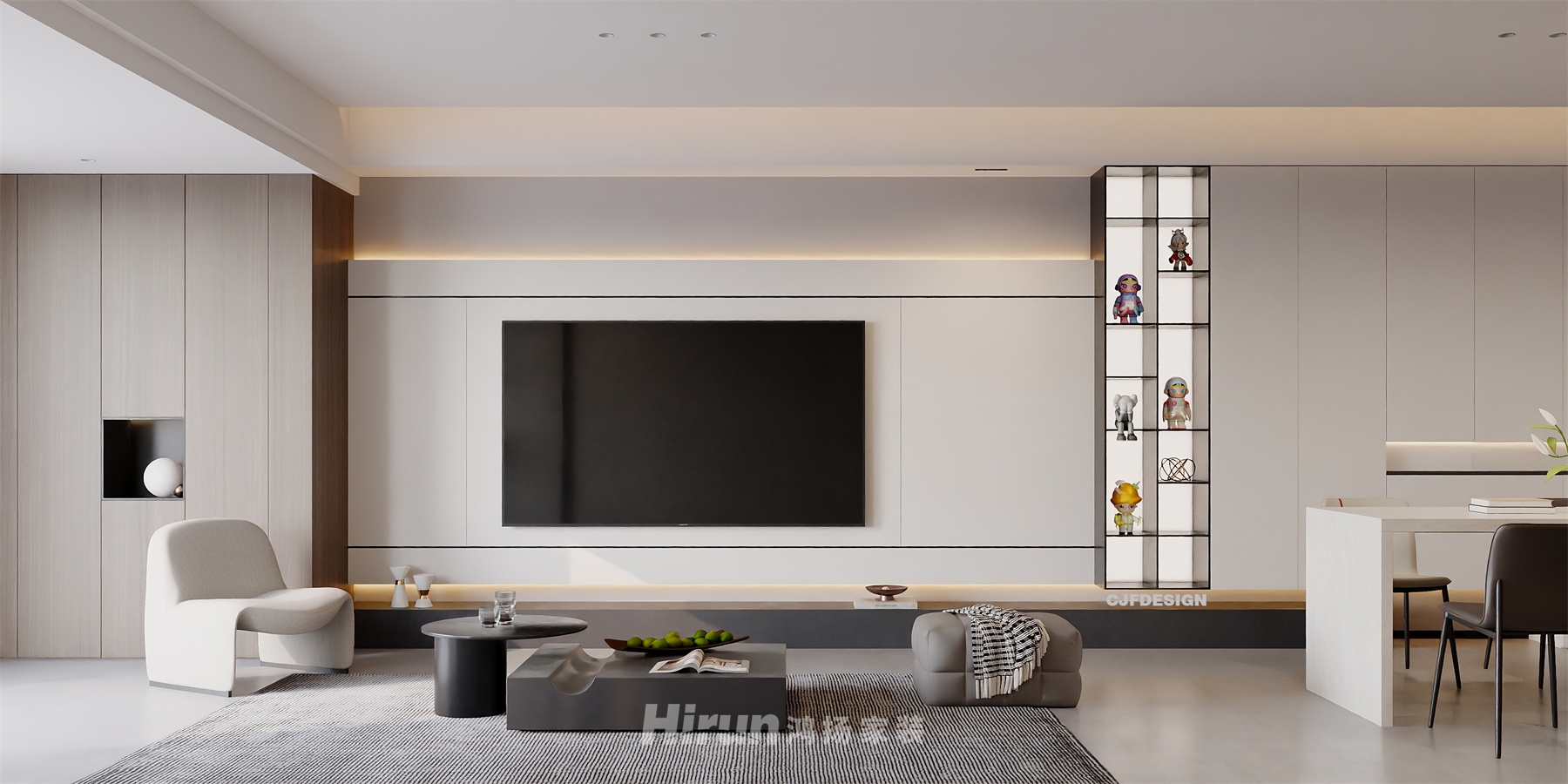 高橋壹品112㎡雅致現(xiàn)代三居室 裝修案例效果圖-1