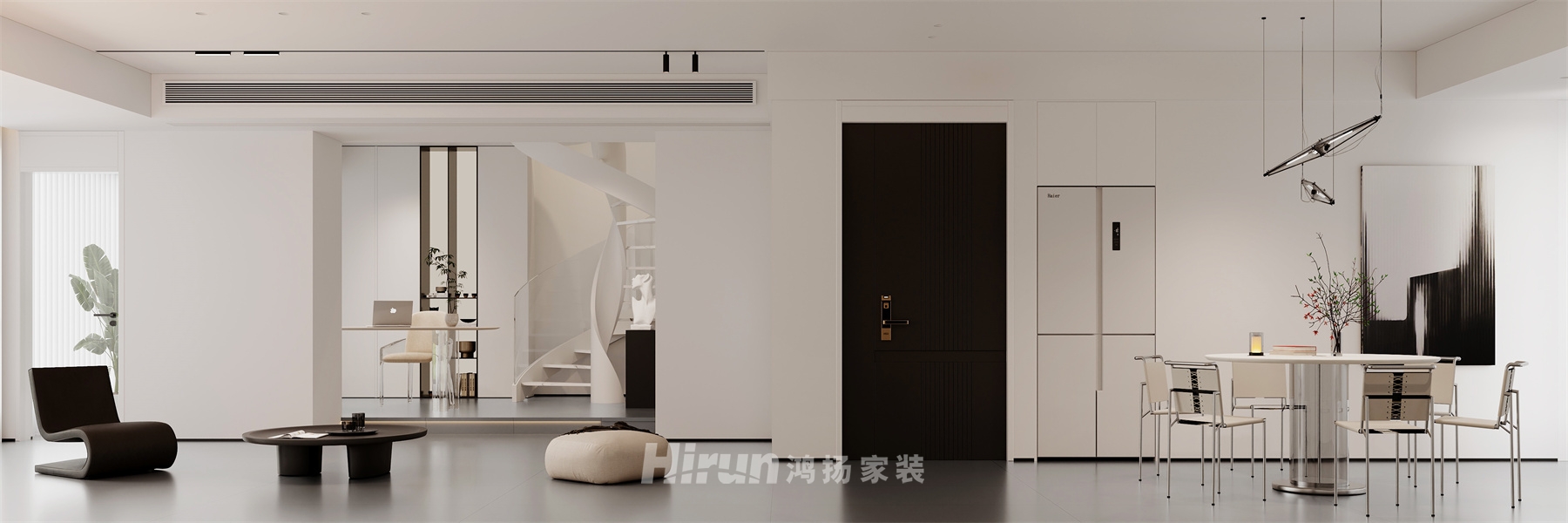 南湖天著140㎡雅致現(xiàn)代四居室 裝修案例效果圖-2